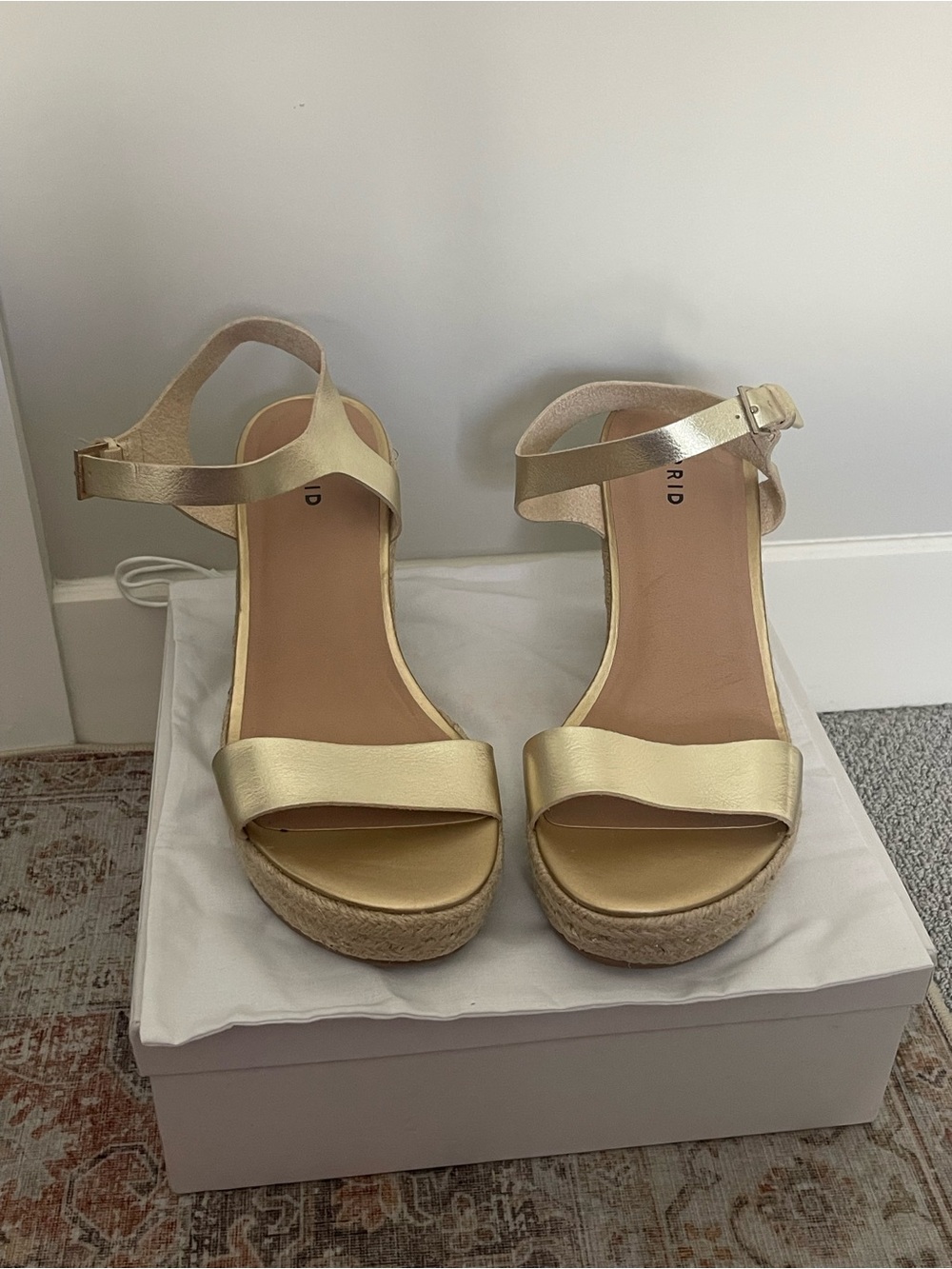 torrid Gold Espadrille Wedge Sandals